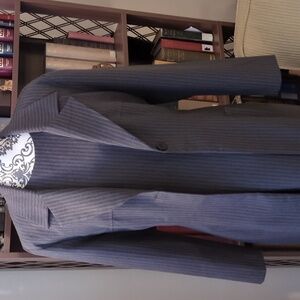 Vintage Pinstripe 2 Piece Suit (Dress, Blazer)